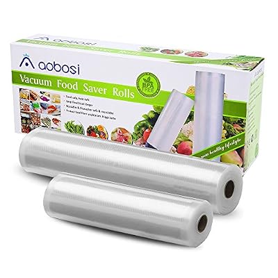 Aobosi Sac Sous Vide Rouleau Sous Vide 28x600cm & 20x600cm Rouleaux Pour Appareil de Mise Sous Vide et Food Saver sans BPA et LFGB Approuvé