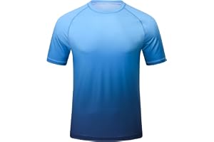 Huayuzh UV-skjorta herr rashguard t-shirt simning skjorta UPF 50+ snabbtorkande lätt andningsaktiv surfing vandring topp