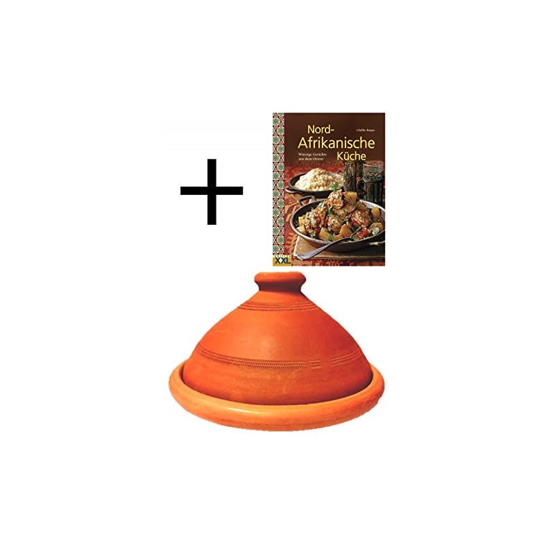 Tajine Original Aus Marokko Inklusive Kochbuch Nord Afrikanische Kche Tontopf Zum Kochen Tuareg Handgetpfert Aus Marrakesch Frei Von Schadstoffe