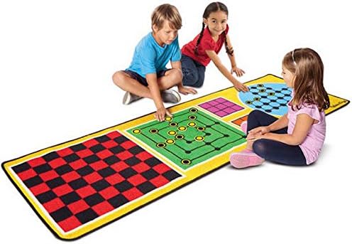 Lasse Spela Melissa &amp; Doug Play Mat Game Classic Board Games With 36 Playing – 200x67 cm Multi-Coloured multicolored