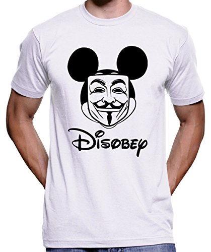 Mickey Mouse Disobey T Shirt Banksy Anonymous V For Vendetta