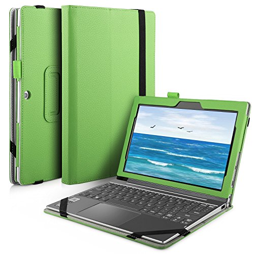 Lenovo Miix 320 hülle, IVSO hochwertiges PU Leder Etui hülle Tasche Case - mit Standfunktion, super 360° Anti-Wrestling, ist für Lenovo Miix 320 Tablet-PC perfekt geeignet (Für Lenovo Miix 320, Grün)