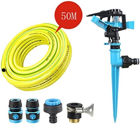 DZW Single-Entry Water Type Swivel Sprinkler, Gardening Automatic Sprinkler 360°Multiple Spray Adjustment Lawn Sprinkler Landscaping Nozzle,115*290Mm,K