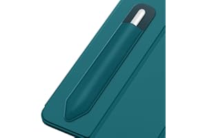 MoKo Funda para Apple Pencil Pro, Apple Pencil (USB-C), Apple Pencil 1ª/2ª Generación, Funda Elástica Adhesiva de Bolsillo para Lápiz Fijar a Funda de iPad para Lápices Stylus, Verde Noche