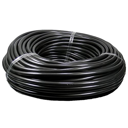 Preisvergleich Produktbild PVC Schlauch mit vielfältigen Einsatzmöglichkeiten Garten-Schlauch aus deutscher Markenfertigung Wasser-Schlauch UV-Stabil Luft-Schlauch, Farbe:Schwarz, Innen- / Außendurchmesser:14 / 18 mm