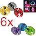 6 X FLASH LED LIGHT LASER COLOR GYRO PEG SPINNER SPINNING TOP KID CHILDRENS TOY