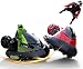 Produktbild deAO RC Bumper Cars Race *Grün VS Rot * - Set von 2 Stunt Stoßstangen ROT 27 MHz / GRÜN 40 MHz