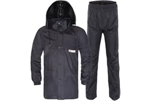 Ynport Crefreak Trajes de Lluvia Para Hombres Equipo de Lluvia Para Exteriores Abrigos Impermeables Para Lluvia Ropa Impermeable Transpirable Con Capucha Chaqueta y Pantalones Para Lluvia de Pesca