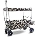 Produktbild FUXTEC faltbarer Bollerwagen FX-BW100 Army Camouflage klappbar mit Dach, Vorderrad-Bremse, Strand-Reifen, Hecktasche, für Kinder geeignet - Das Original mit Qualität!