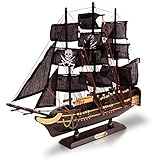 Velero de madera con base y muchos detalles