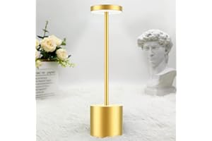 Hapfish Lampara de Mesa LED Recargable, 5000mAh Lamparas Escritorio por USB con Bateria, Luz Inalambrica Portatil a Regulable Pilas, Para Exterior, Terraza, Mesilla, Restaurante, Jardin, Cocina