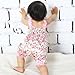 ANDI ROSE Baby Toddlers Floral Printed Ruffle Romper Baby Girl Infant (Size: M, Rose)