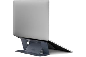 MOFT Smukły, niewidoczny uchwyt na laptopa, samoprzylepny i wielokrotnego użytku, idealne i regulowane kąty widzenia, kompatybilny z laptopami o przekątnej do 16" (gwieździsty szary)