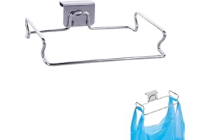 Agatige Soporte De Bolsa De Basura De Metal, Bolsa De Basura De Acero Inoxidable, Estante Para Colgar Porta Bolsas Cocina Para Gabinete De Cocina, Armario, Cajón, Puerta Trasera, Gancho, Perchas