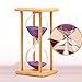XDOBO New Design Hand-blown Hourglass in Wooden Stand, Indoor Décor and Sand Timer, Measures 60 Minutes (20 X 10CM, Purple)