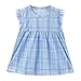 Produktbild FBGood Mädchen Prinzessin Rock Kinder Plaid Ärmellos Kleidung Sommer Baby Outfits Spielanzug Neugeborenes Kleid