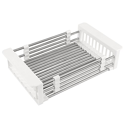 HOMFA Abtropfgestell Geschirrabtropfkorb Abtropfgitter Geschirrkorb Abtropfgestell Geschirr Abtropfkorb Abtropfschale Bestecksammler Abtropfständer Abtropfschale Spülablage - 5