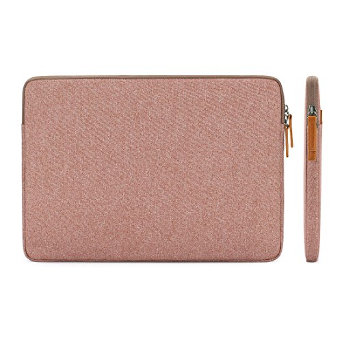DOMISO 10 1 Zoll Laptoph  lle H  lle Case Etui Tasche Sleeve Notebook Schutzh  lle Canvas-Gewebe f  r 12  MacBook   10 8  Microsoft Surface 3  Pink
