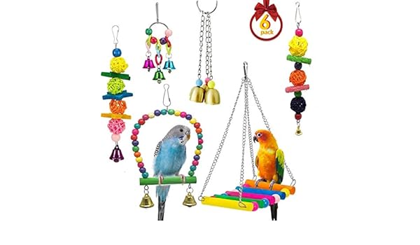 Lp Giochi For Uccelli Pappagalli 6 Pezzi Trespoli E Posatoi Giocattoli Gabbia Colorato Legno Giocattolo Corda Perch For Piccoli E Medio Uccelli Parrocchetti Amazon It Casa E Cucina