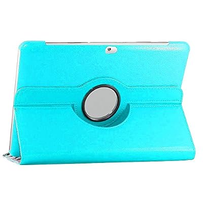 ebestStar - Compatible Coque Samsung Galaxy Tab 2 10.1, GT-P5110 P5100 Housse Protection Etui PU Cuir Support Rotatif 360, Bleu [Appareil: 256.6 x 175.3 x 9.7mm, 10.1'']