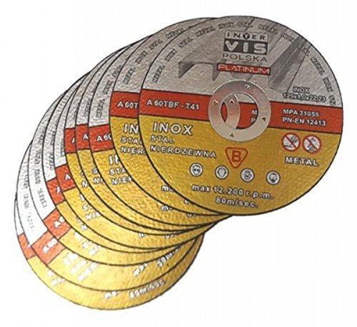 50 pieza Disco de corte para acero inoxidable 125 x 1,0 mm T41 Platinum