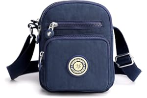Gelory Multi-Pocket Casual Crossbody Bag for Women, Mini Cross body Bag Women Nylon Waterproof Adjustable Strap Travel Messenger Bags Shoulder Bags