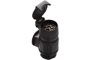 Feuunly Adattatore 13 a 7 Poli Rimorchio, 12V Convertitore Adattatore Spina Rimorchio, Presa Rimorchio 13 Poli a Spina Rimorchio 7 Poli, per Rimorchio RV Caravan Camion