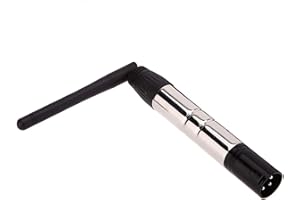 ERYUE Accessorio di Luce scenica,2.4G ISM DMX512 Senza Fili Maschio XLR Trasmettitore Illuminazione a LED per Par Luce per Scena Festa con Antenna