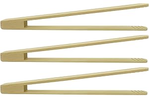 MC-Trend 3 Stück Grillzange 30 cm aus Buchenholz – nachhaltige Holz Küchenzange mit Rillen – Made in Europe (3)