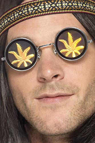 Preisvergleich Produktbild Smiffys 41578 - Holographic Marihuana Gläser