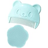 2 Pieces Baby Cradle Brush, Baby Bath Brush, Silicone Scalp Massage Brush, Baby Comb Suitable for Newborns, Babies
