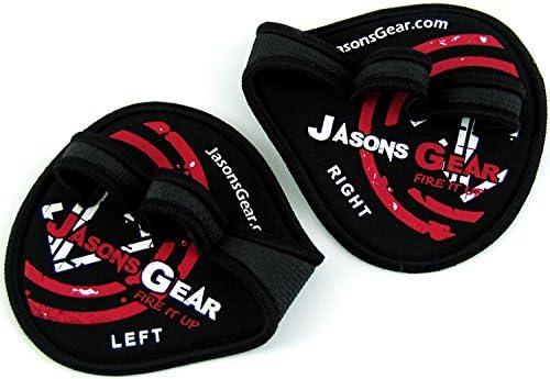 Weight Lifting Grip Pads By JASONS GEAR With 4 MM Shock Absorbent Neoprene,4 Finger Design,Calluses and Blisters Protection for Grip Pad.(BLACK)