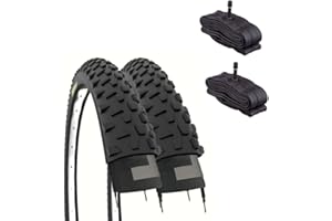 ECOVELO 2 COPERTONI 26 X 2.10 (54-559) + CAMERE CON VALVOLA AMERICA (SCHRADER) PNEUMATICI MOUNTAIN BIKE BICI BICICLETTA MTB