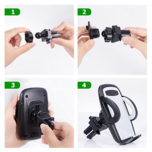 Handyhalter fÃ¼rs Auto Handyhalterung lueftungsgitter, TOPLUS Handyhalterung auto lÃ¼ftung fÃ¼r iPhone X 8 7 6s 6 plus SE 5 5s Samsung Galaxy S8 plus S7 Edge S6 A7 und andere Smartphones oder GPS GerÃ¤t(Schwarz-Grau)