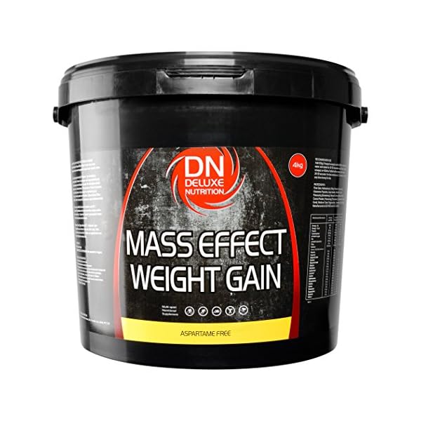 Deluxe Mass Effect Hi Calorie Weight Gainer 4kg Banana Whey Protein Casein Glutamine