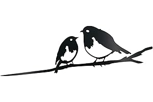 GADNOZEL Metal Robin Bird Garden Art, Tree Decor