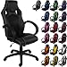 Produktbild RACEMASTER® Racing Bürostuhl "GS Series" Gaming Chair Gamer Stuhl in 20 Varianten Drehstuhl Gaslift SGS geprüft Schreibtischstuhl Wippmechanik Schwarz