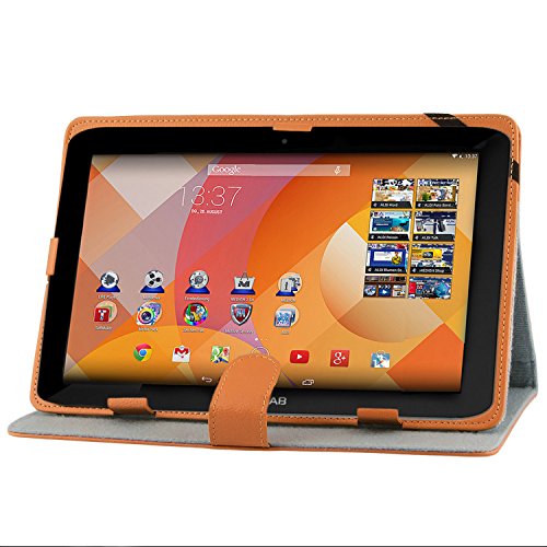 iProtect Kunstleder Tasche für MEDION LIFETAB Schutz Hülle Case mit Stylus PEN für S10334 MD98811 10,1 Zoll braun - 2
