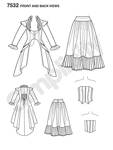 Simplicity Schnittmuster 7532 HH Historisches Kostüm Gr. 32 – 38 - 2