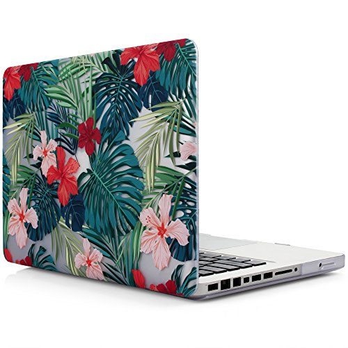 iDOO MacBook Schutzhülle / Hard Case Cover Laptop Hülle [Für MacBook Pro 13 Zoll – mit CD-Laufwerk: A1278] - matt, tropische Palmen