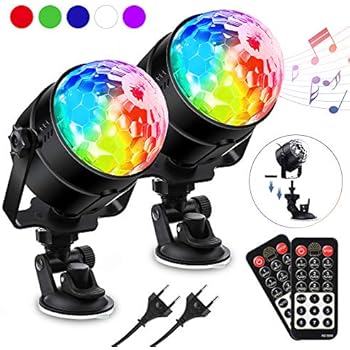 LED Discokugel Kinder, SOLMORE Discolicht RGBWP Lichteffekt 360