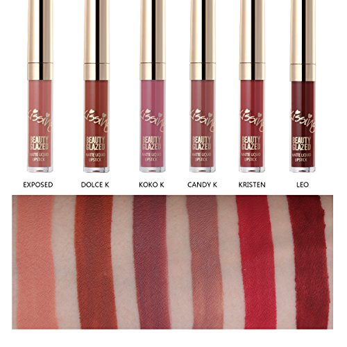 6 Stück Wasserdichte Langlebige Matte Flüssigkeit Lipgloss Lippenstift Kosmetik Make up - 3