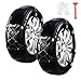 Produktbild WeyTy Auto Schneeketten, 6pcs Anti Schnee Anti-Rutsch Ketten Universal Reifen Schneekette für Auto SUV LKW Reifenbreite mit 7"-11"/165mm-265mm(Schwarz)