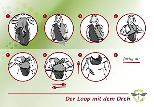 Loop-Schal Damen, zum Wenden: Viskose & schimmernder Jersey, Federn-Motiv