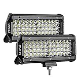 ★☞ 2 Arbeitsscheinwerfer：96 hochwertige LED, Birne bieten Ihnen extrem helle Sichtbarkeit. Je 48 LEDs erzeugen mit 144W 28800 Lumen starkes, ist seine Farbtemperatur zwischen 6000-6500K.