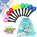 kilofly Musical Toys Rhythm Plastic Egg Maracas Value Pack, 5 colors [Set of 10 + 2 Wrist Bells]