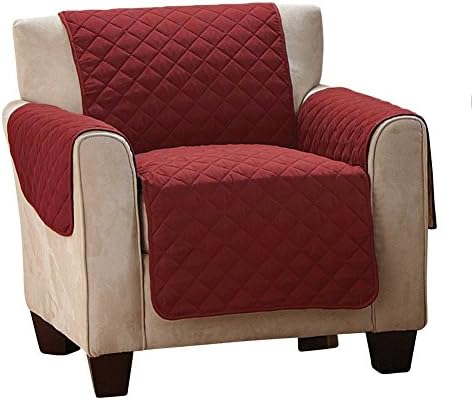 Newmeil Sofa Furniture Sofa Cover Protector Slipcover for Dog Pet Kids Waterproof Durable (Armchair) (Dark Red)