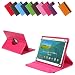 Produktbild Universal Rotation-Tasche für verschiedene Tablet Modelle (9 / 10 / 10.1 Zoll, Pink) Größe Schutz Case Hülle Cover (360° drehbar, vertikal und horizontal aufstellbar, mit Gummibandverschluss