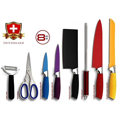 Royal Crown - Set De 8 Cuchillos.