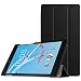 Produktbild MoKo Lenovo Tab 7 Essential Hülle - Ultra Lightweight Slim PU Leder Tasche Schutzhülle Schale Smart Case mit Standfunktion für Lenovo Tab 7 Essential Tablet 2017, Schwarz